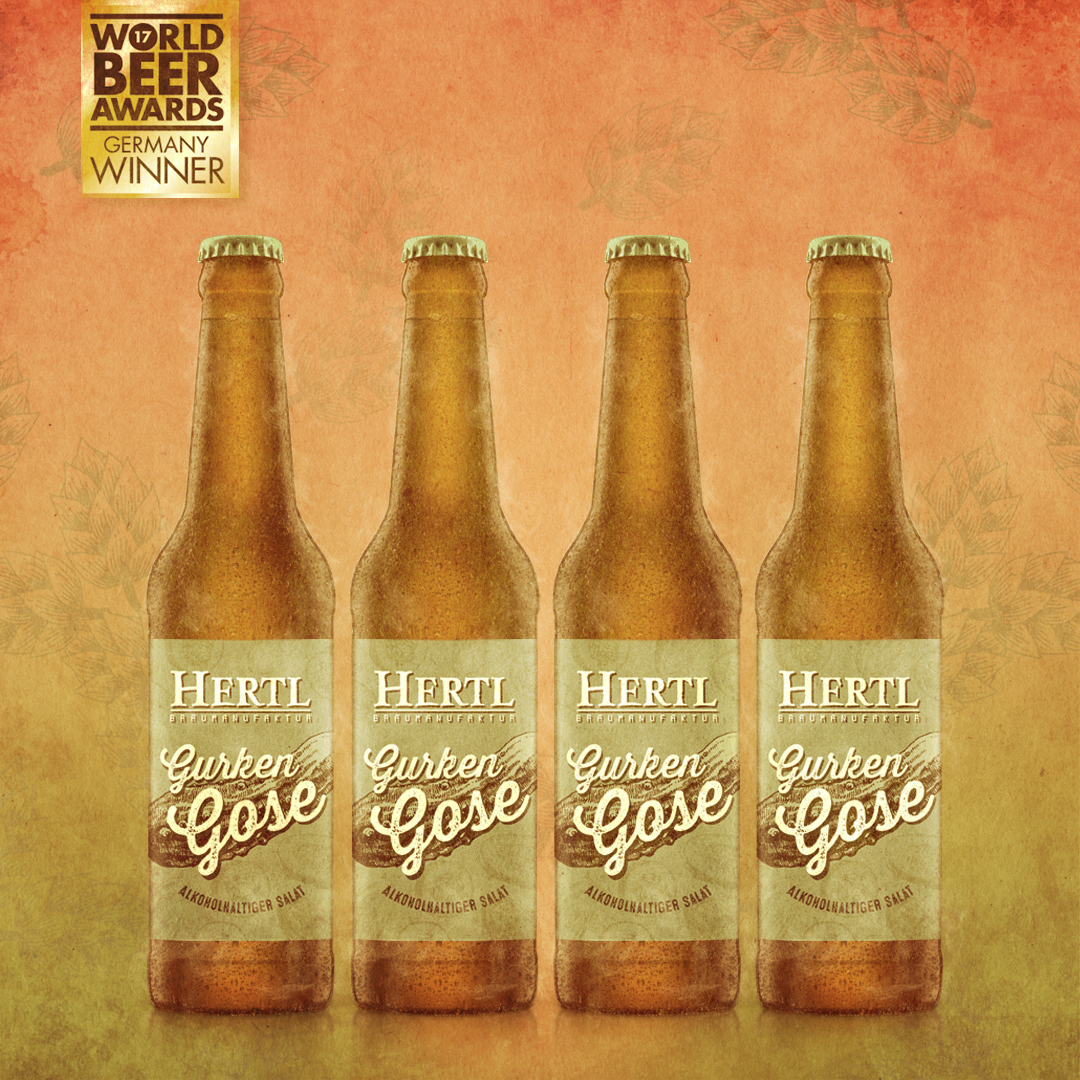 Vintage Gurken Gose - flaschengereift, 4er Pack